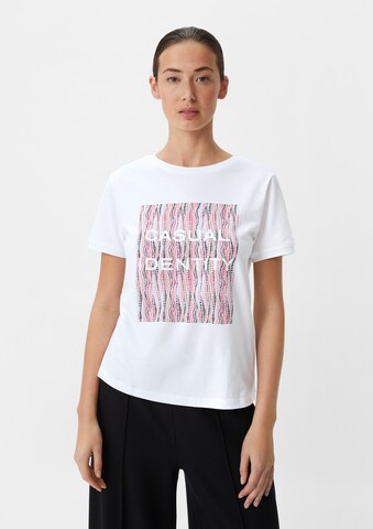 T-shirt comma casual identity en blanc : devant