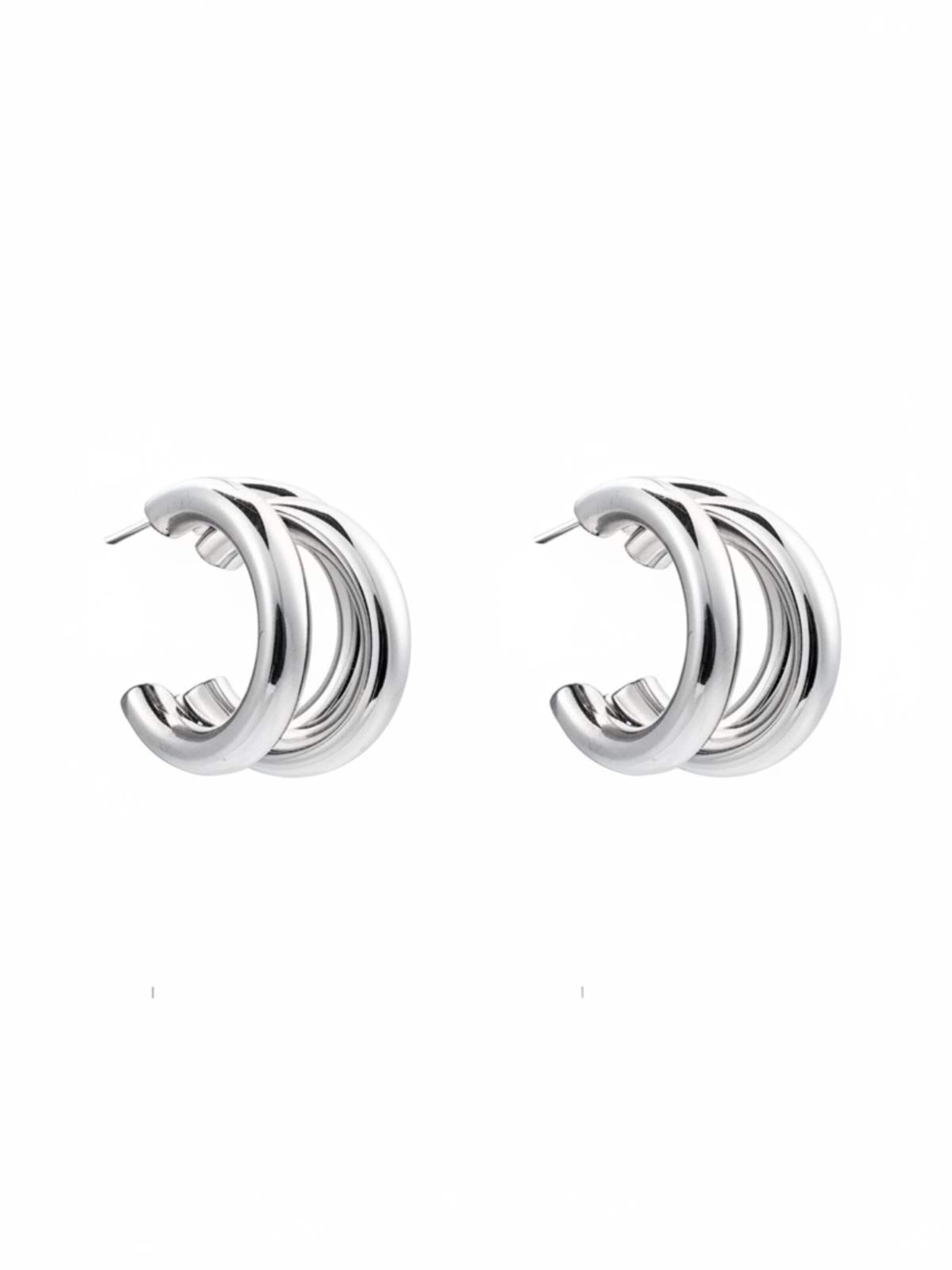 Cala Rose Ohrringe 'Penelope' in Silber: Vorderseite