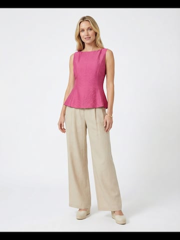 Guido Maria Kretschmer Women Široke hlačnice Hlače z naborki 'Emmy' | bela barva