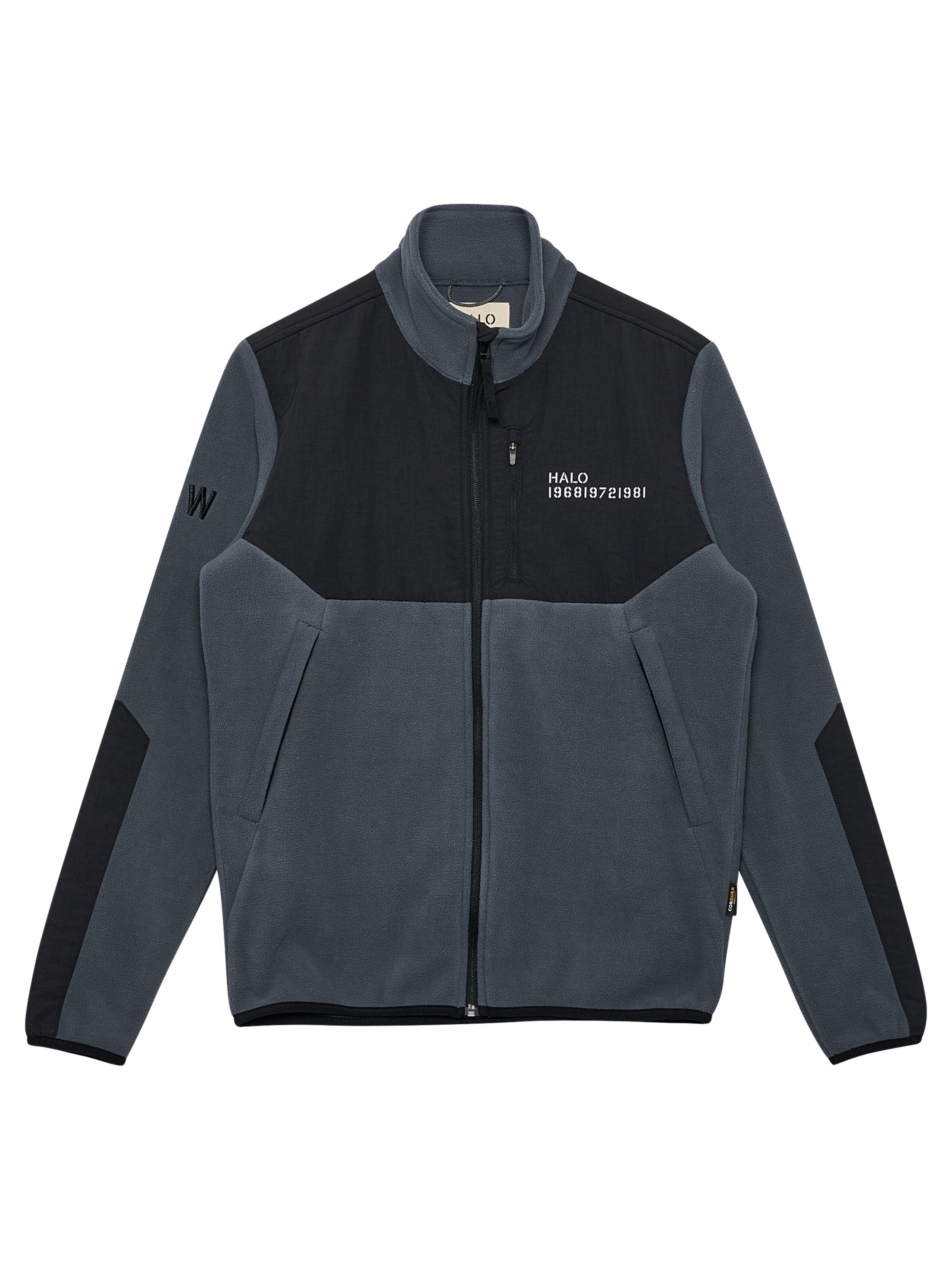 HALO Fleecejacke in Grau: Vorderseite