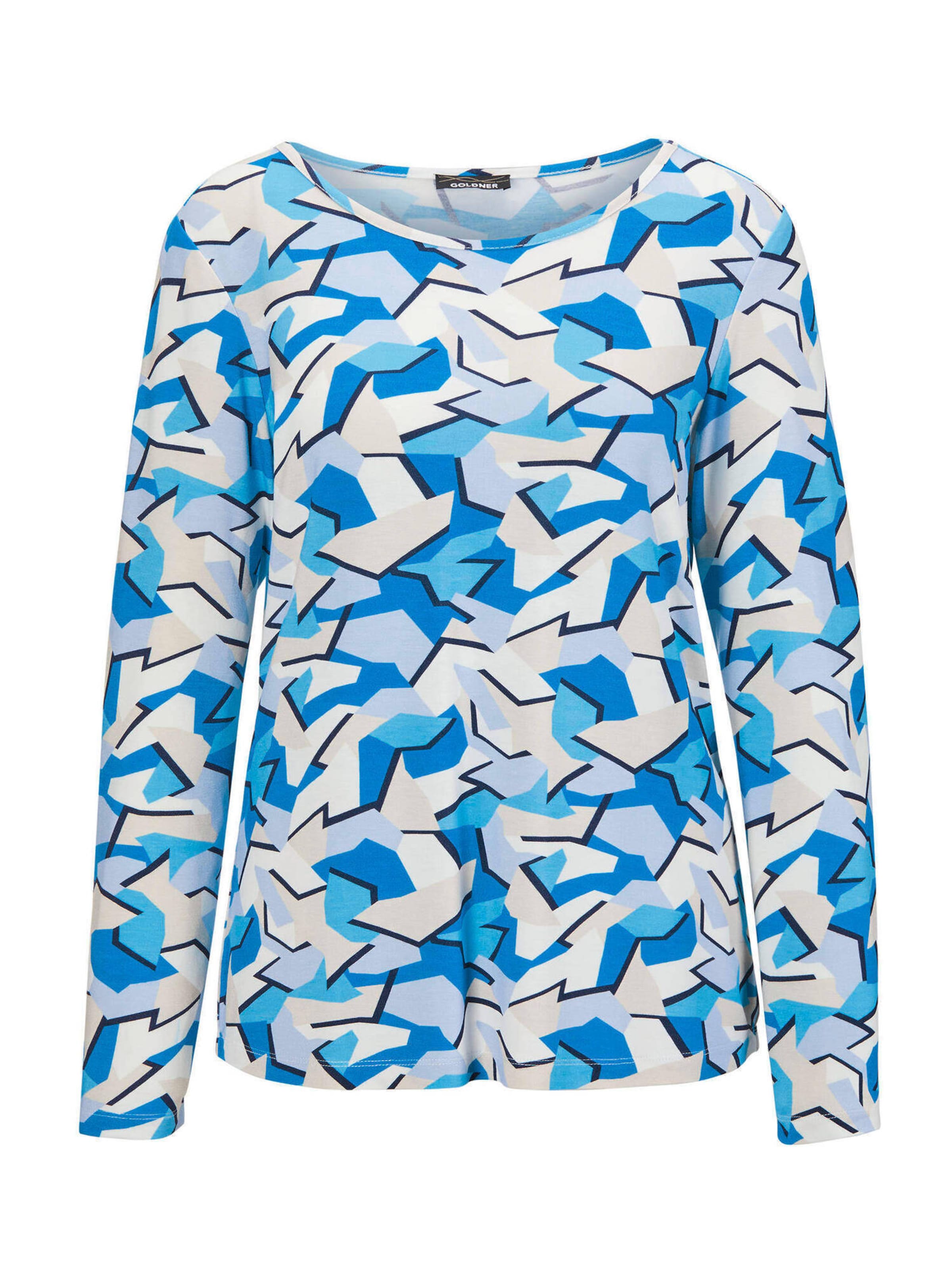 Goldner T-shirt en bleu / blanc, Vue avec produit