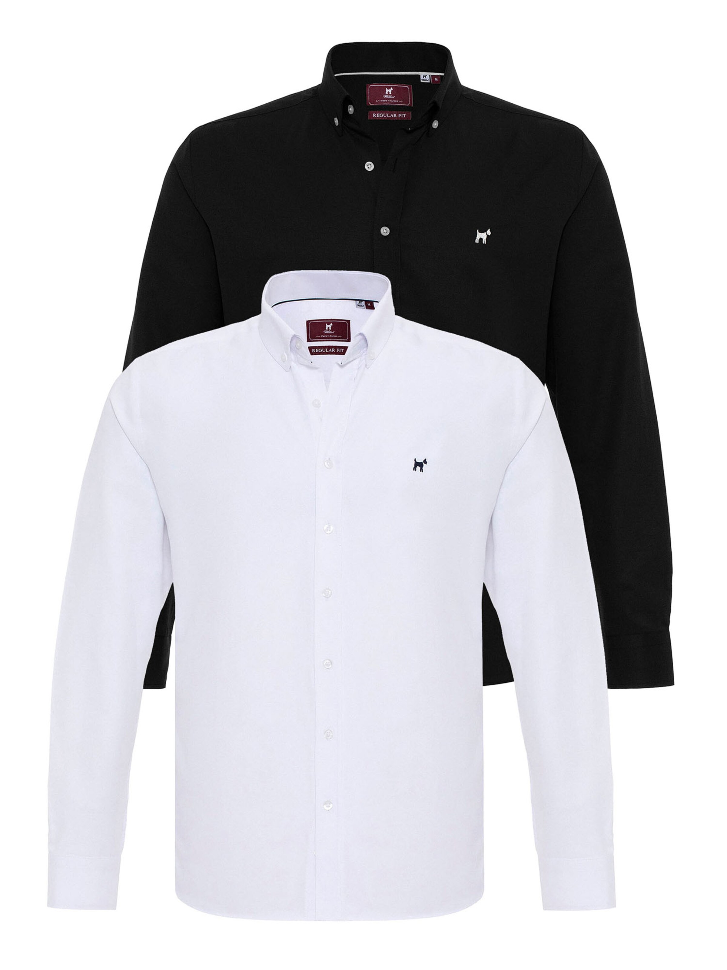 Williot Regular fit Button Up Shirt in Black: front