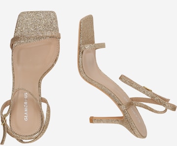 GLAMOROUS Strap Sandals in Gold