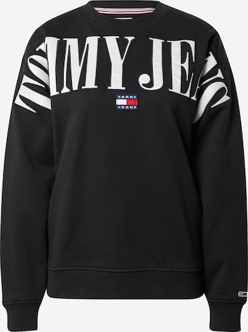 Tommy Jeans Sweatshirt in Black: front