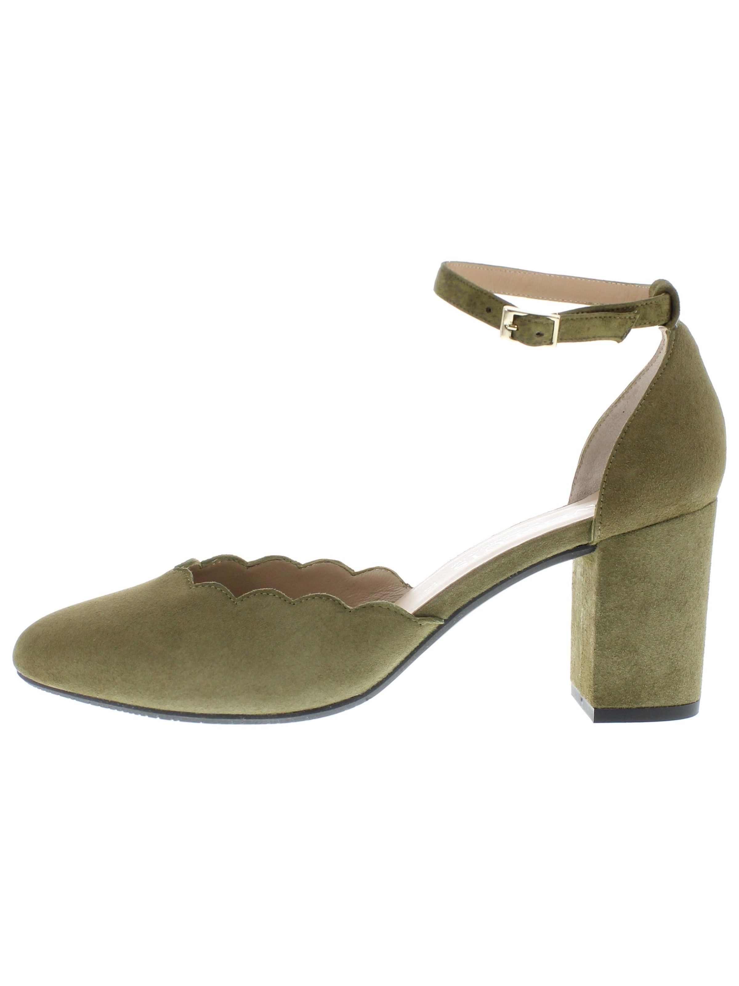 XAVER LUIS Schuhmanufaktur Pumps 'VIOLA' in Green: front