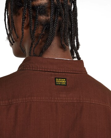 G-STAR Slim fit Overhemd in Bruin
