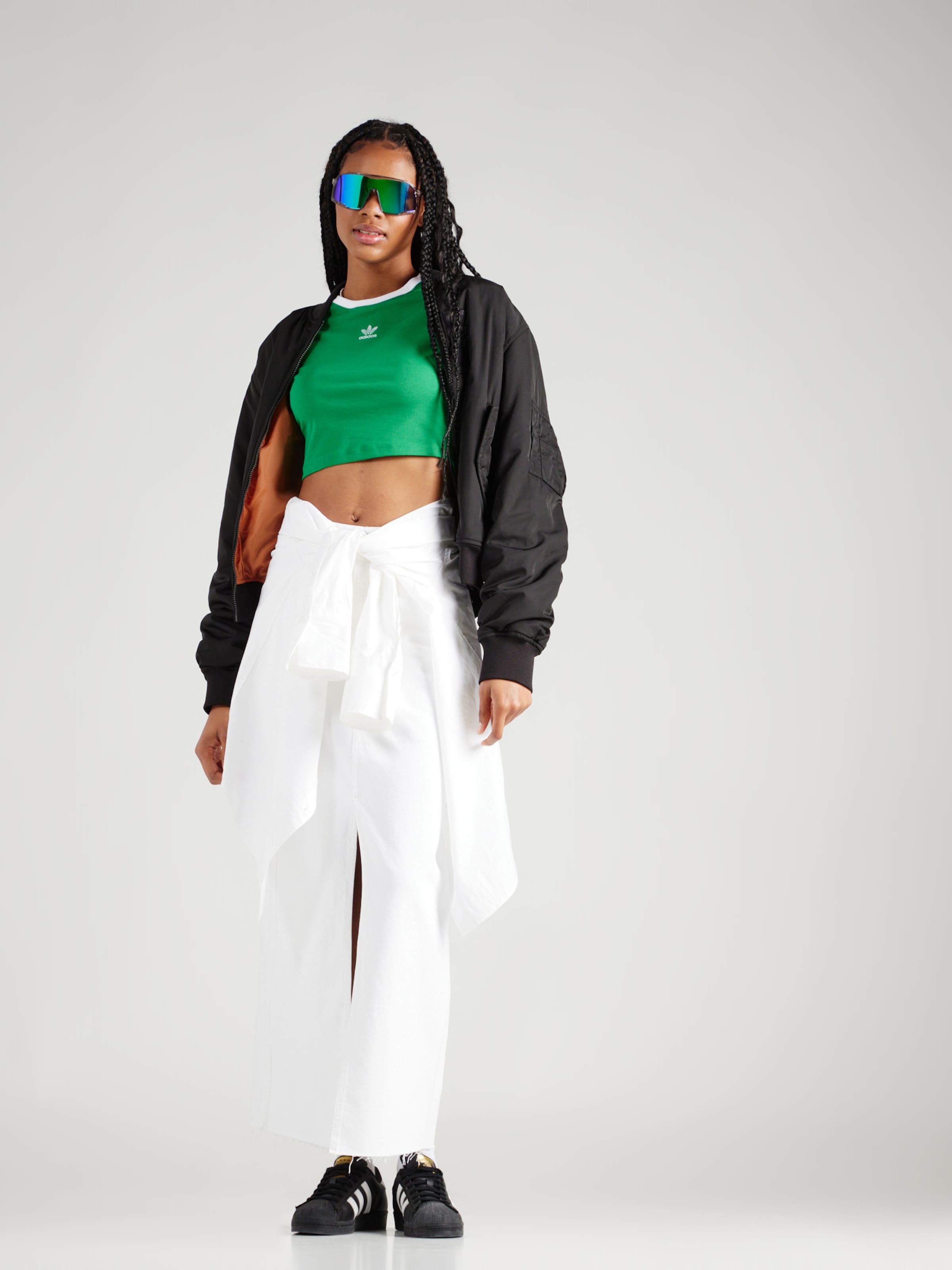 ADIDAS ORIGINALS Shirt in Lime ABOUT YOU