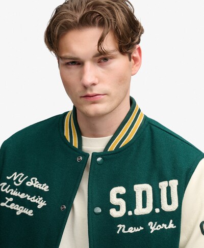 Superdry & Co Between-Season Jacket in S in Beige / Yellow / Green, Item view