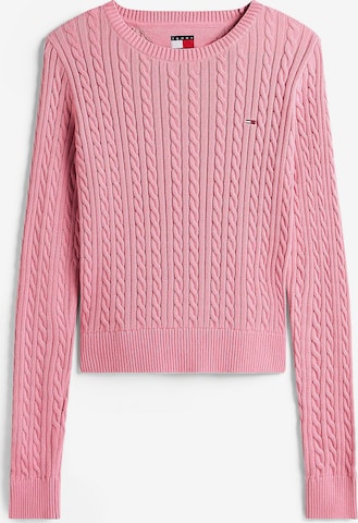 Pull-over 'ESSENTIAL' Tommy Jeans en rose : devant