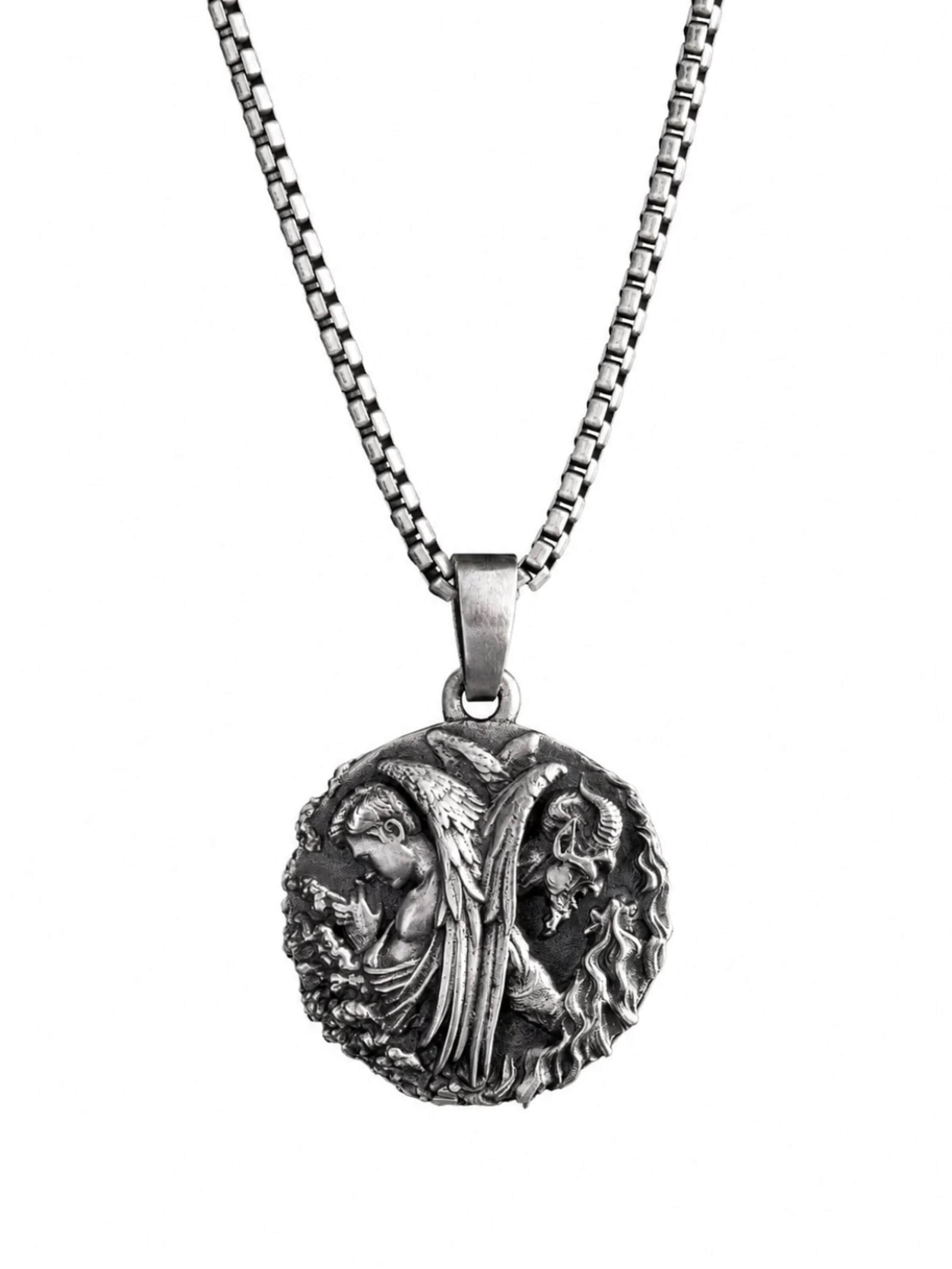 Pendentif REYTEL en argent : devant