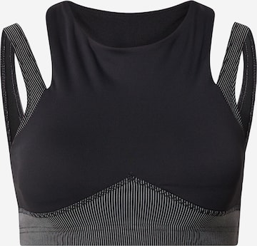 Bustieră Sutien sport 'Studio Layered' de la Reebok pe negru: față