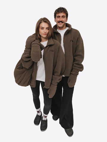 Kubota Sweatshirt 'Kubota Women's Oversized Fleece Sweatshirt Between-seasons Jacket' i brun