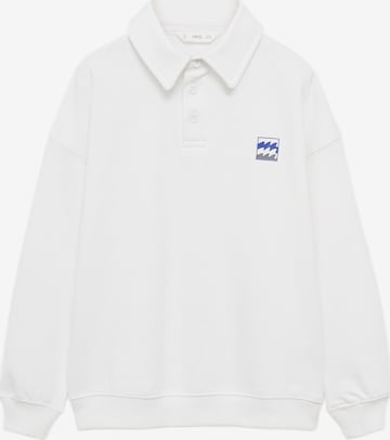 MANGO KIDS Collegepaita 'OCEAN' värissä valkoinen: etupuoli