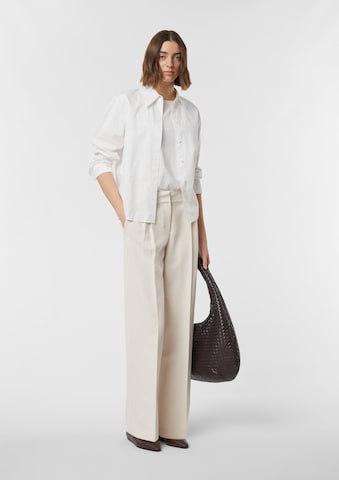 Wide Leg Pantalon à plis COMMA en beige
