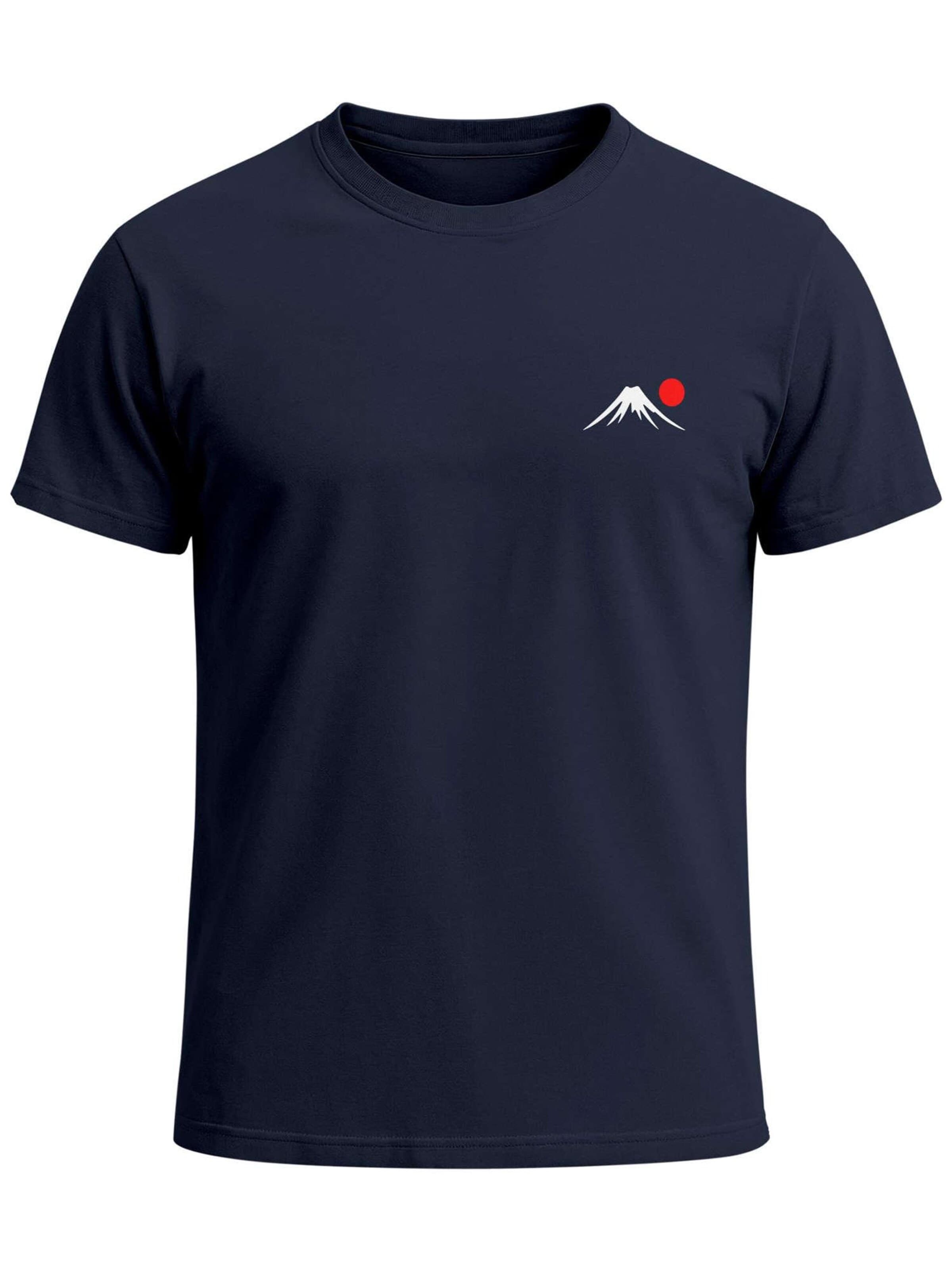 Neverless Shirt 'Mount Fuji' in Blue: front