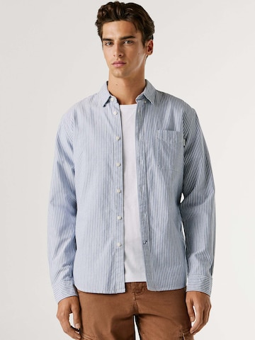 Pepe Jeans Comfort fit Overhemd 'Prescot' in Blauw: voorkant