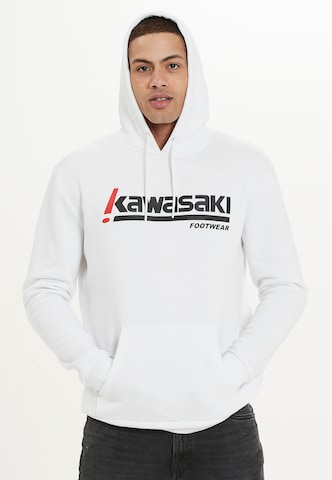 KAWASAKI Sportsweatshirt in Wit: voorkant