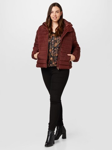 ABOUT YOU Curvy Between-season jacket 'Christine' in Brown