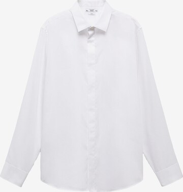 MANGO MAN Slim fit Overhemd 'Boston' in Wit: voorkant