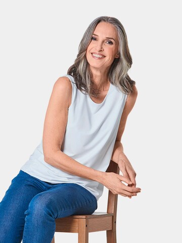 Goldner Top in Blau