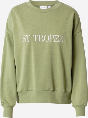 VILA Sweatshirt 'PIA' in Green: front