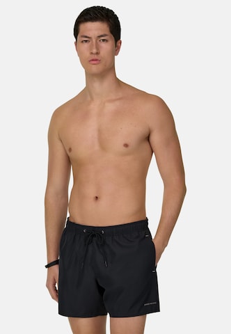 Shorts de bain Boggi Milano en noir : devant