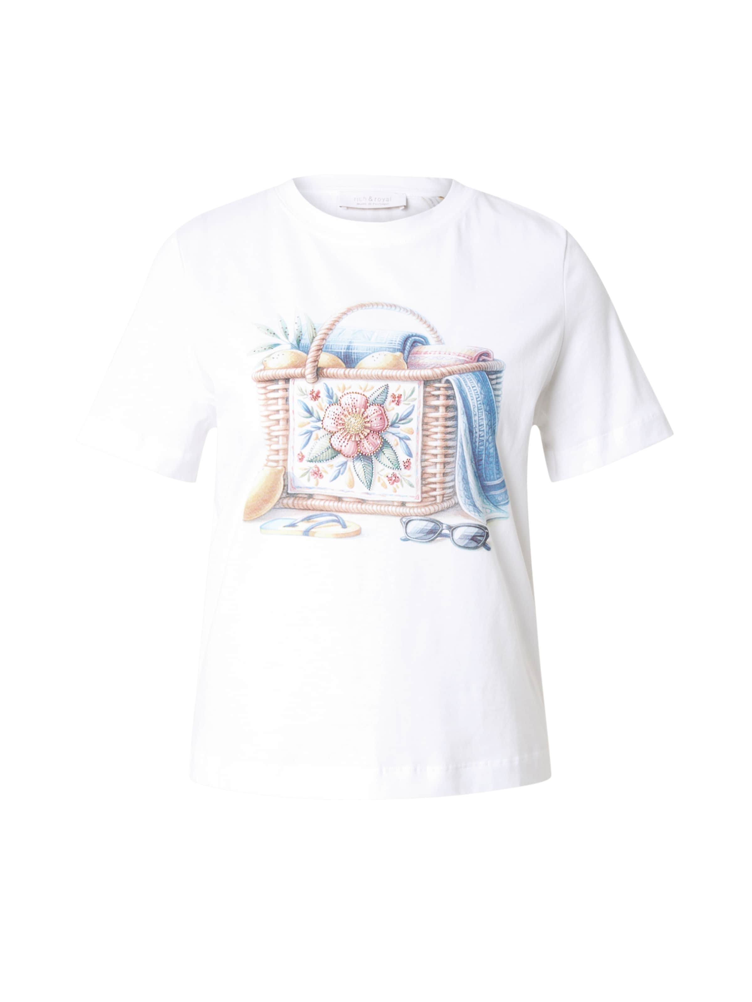 T-shirt Rich & Royal en blanc : devant