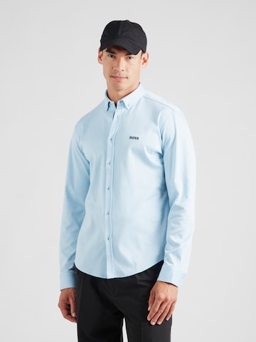 Slim fit Cămașă 'B_Motion L' de la BOSS pe albastru: față