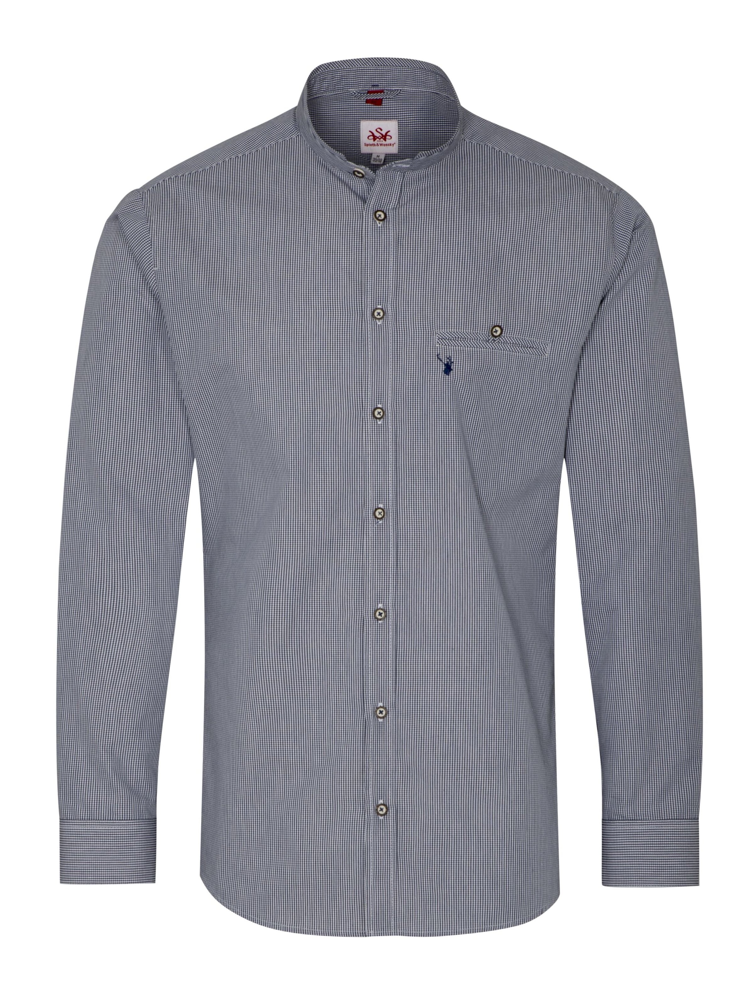 Coupe regular Chemise folklorique 'Alexander' SPIETH & WENSKY en bleu : devant