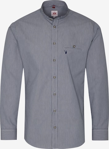SPIETH & WENSKY Regular fit Traditional Button Up Shirt 'Alexander' in Blue: front