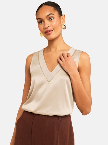 love & roses Top in Beige: front