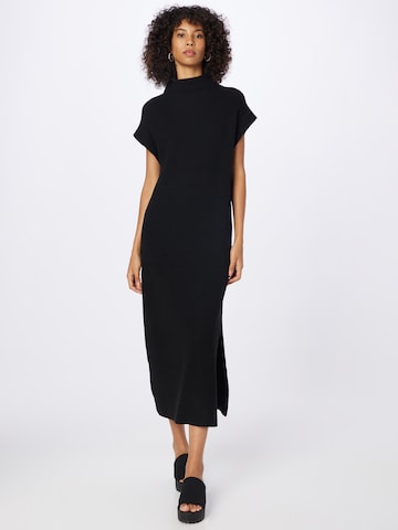 DRYKORN Knitted dress in Black: front