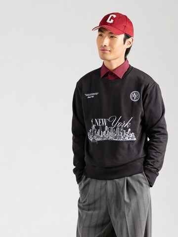 JACK & JONES Sweatshirt 'JOREDITORIAL' in Black: front