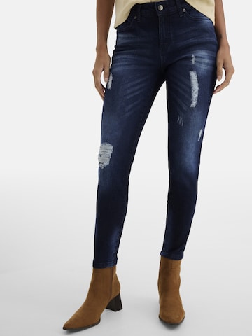 bonprix Skinny Jeans in Blauw: voorkant