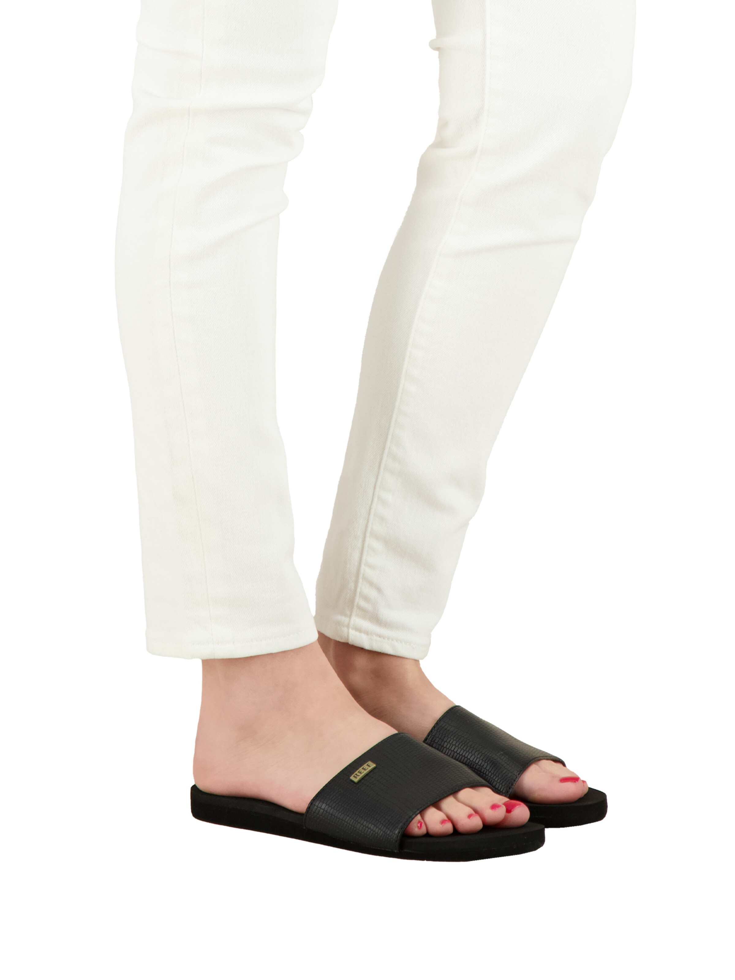 REEF Mule ' Bliss Nights' in Black: front