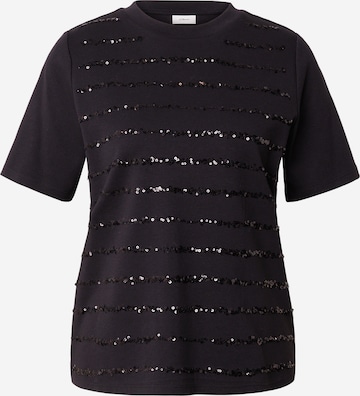 s.Oliver BLACK LABEL Тениска в черно: отпред