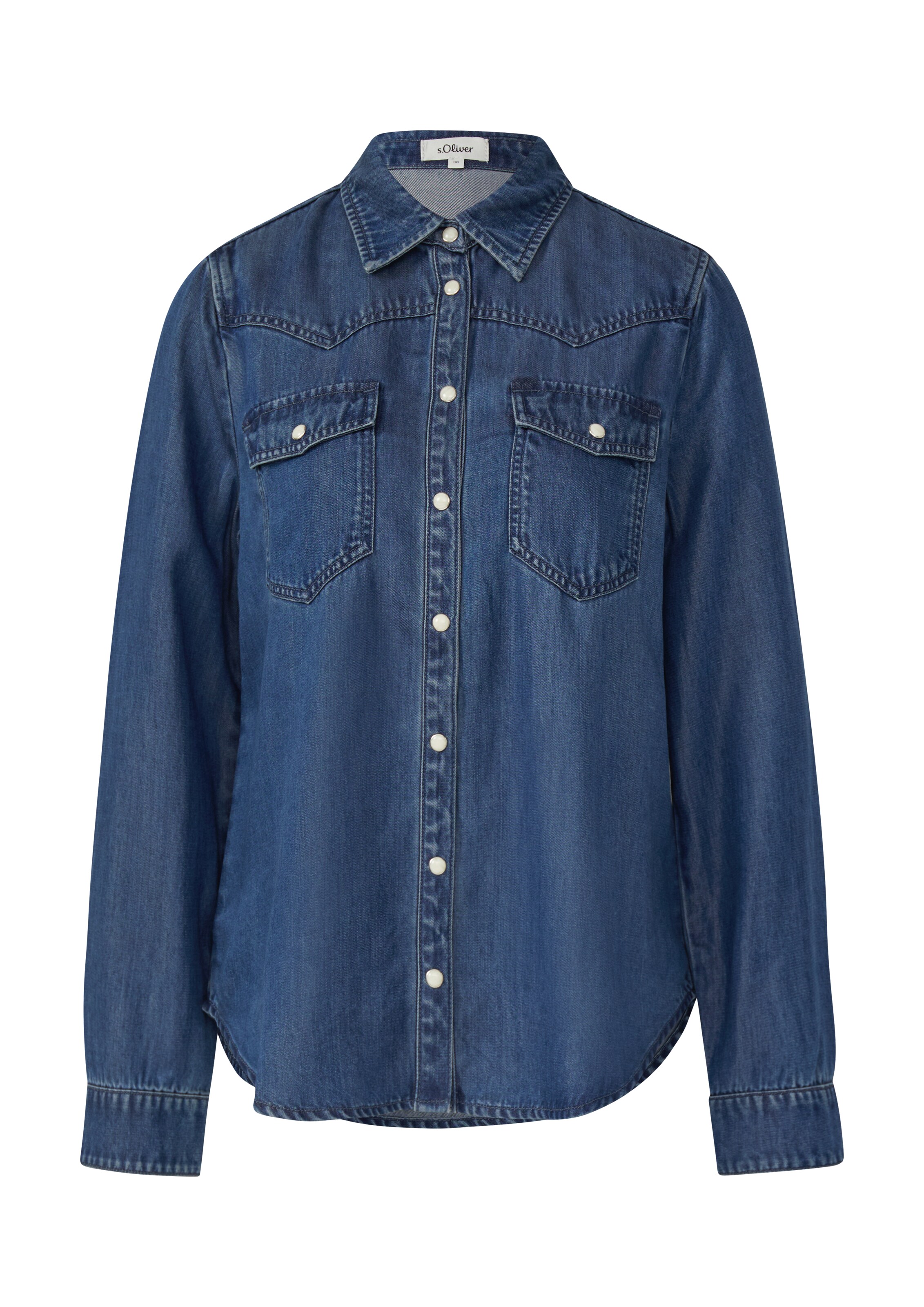 s.Oliver Chemisier en bleu denim, Vue avec produit