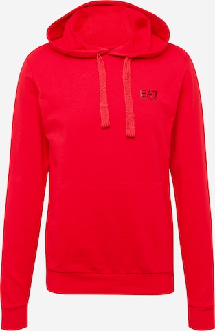 Sweat-shirt EA7 Emporio Armani en rouge : devant