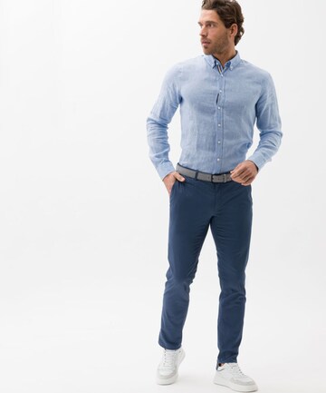 BRAX Regular fit Button Up Shirt 'Dirk' in Blue