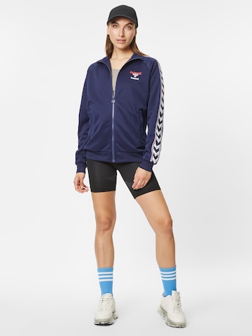 Hummel Athletic Zip-Up Hoodie in Blue