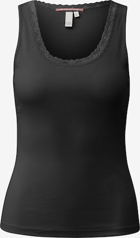 QS Shirt in Zwart: voorkant
