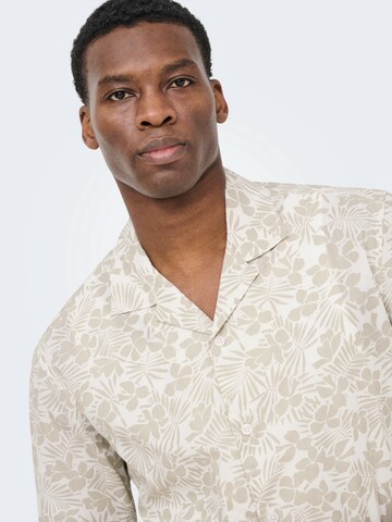 Regular fit Cămașă 'ONSWHITE' de la Only & Sons pe gri