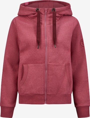 Veste de survêtement salzhaut en rouge : devant