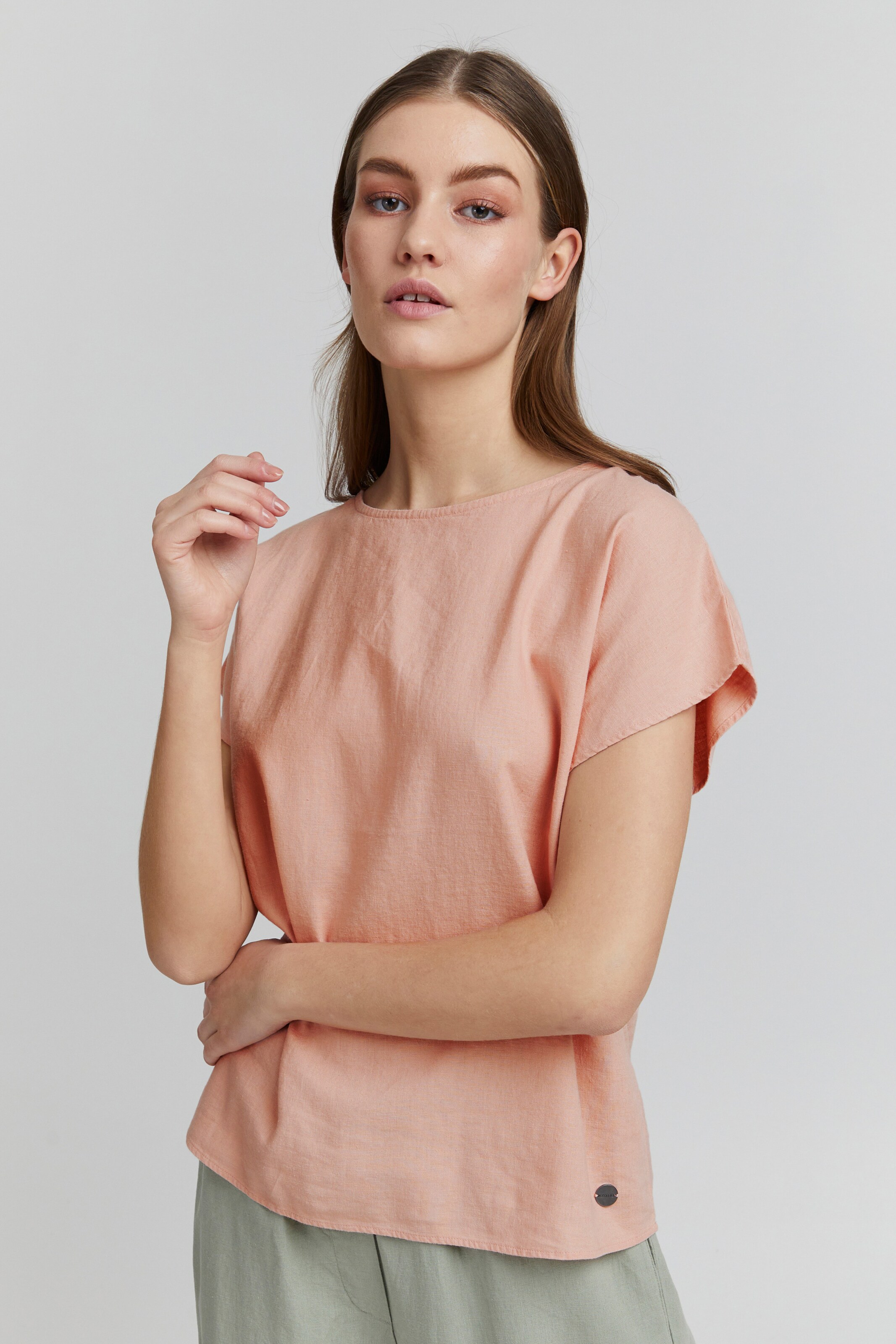 Frauen Große Größen Oxmo Bluse ' ARNORA ' in Rosa - XW21550 Frauen Große Größen Oxmo Bluse ' ARNORA ' in Rosa - XW21550