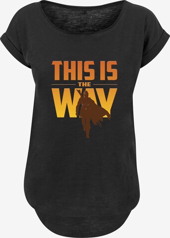 F4NT4STIC Shirt 'The Mandalorian This Is The Way' in Zwart: voorkant