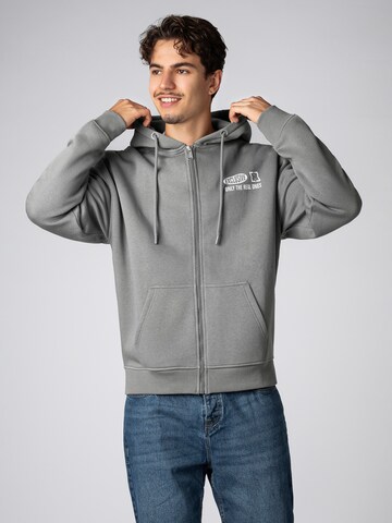 Sublevel Zip-Up Hoodie in Grey: front