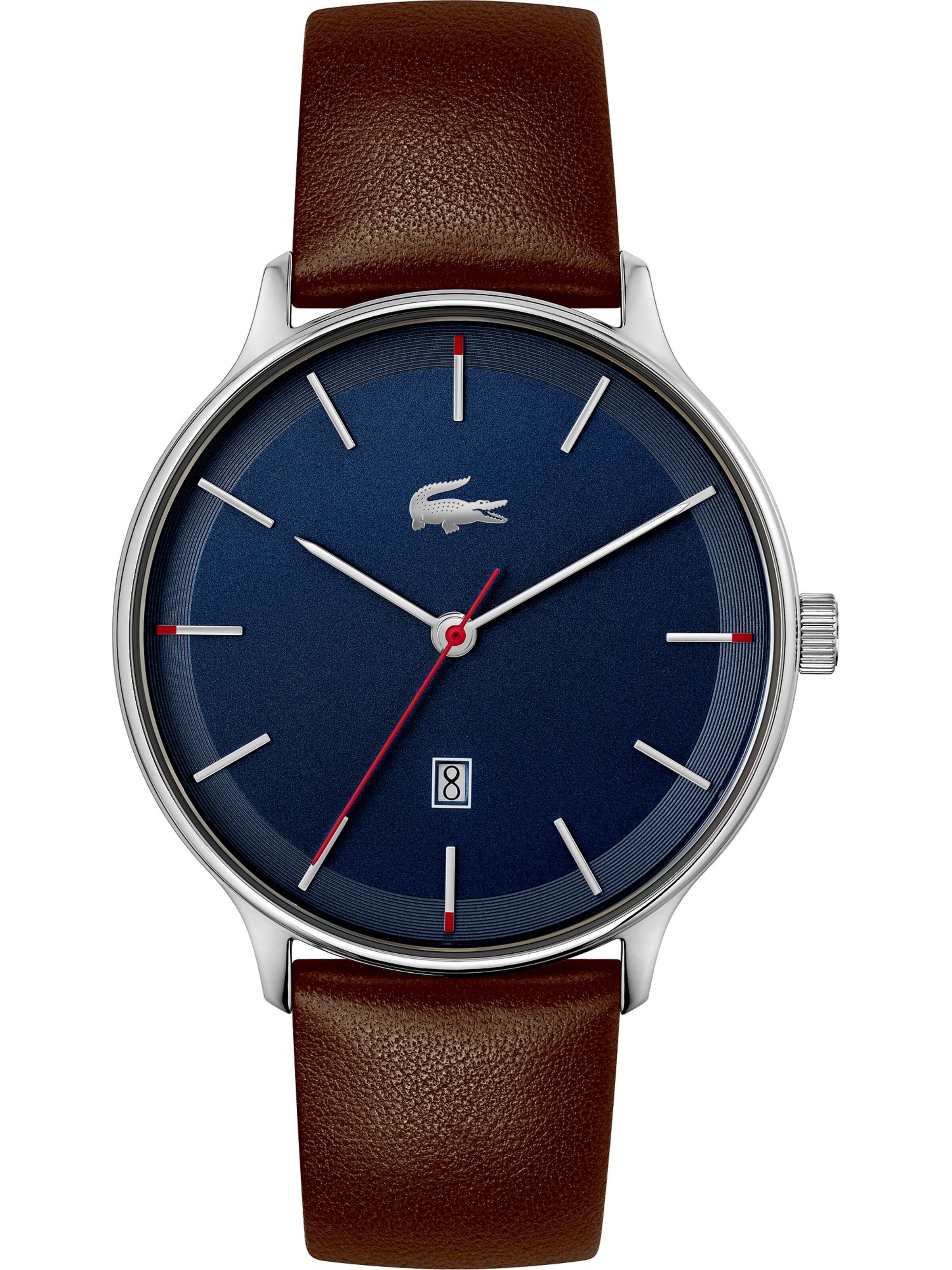 Lacoste watch leather sale