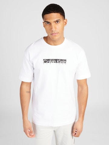 Calvin Klein Shirt 'NEW YORK' in Wit: voorkant