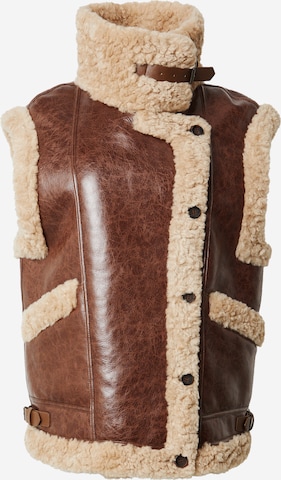 Gilet Urban Code en marron : devant