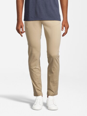 Coupe slim Pantalon chino AÉROPOSTALE en beige : devant